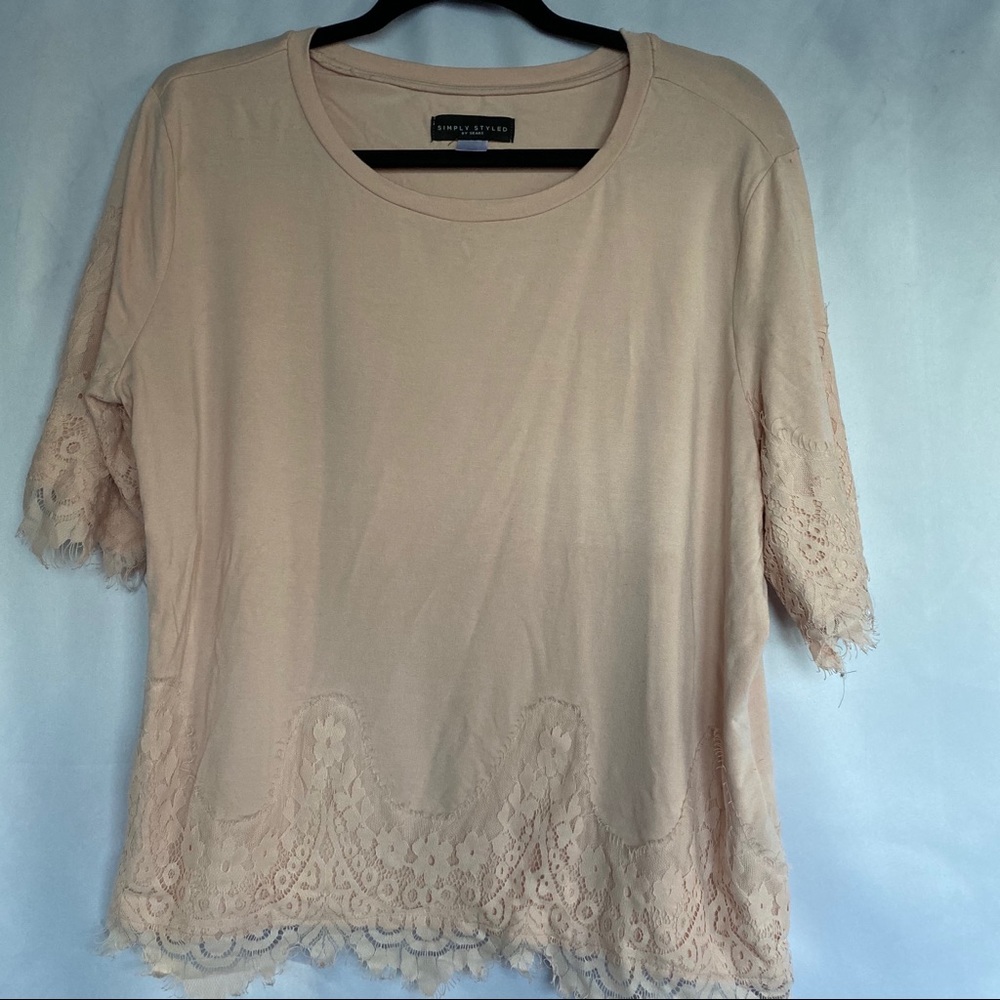 Simply Styled Lace Detail Short Sleeve